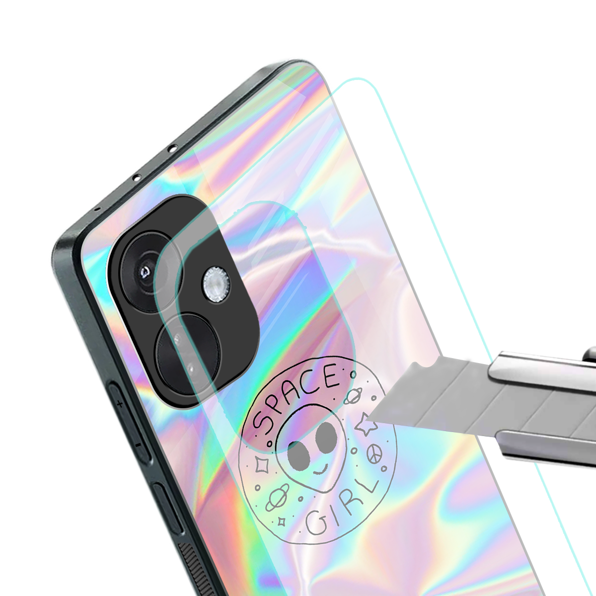 colorful alien back phone cover | glass case for oneplus nord ce 3