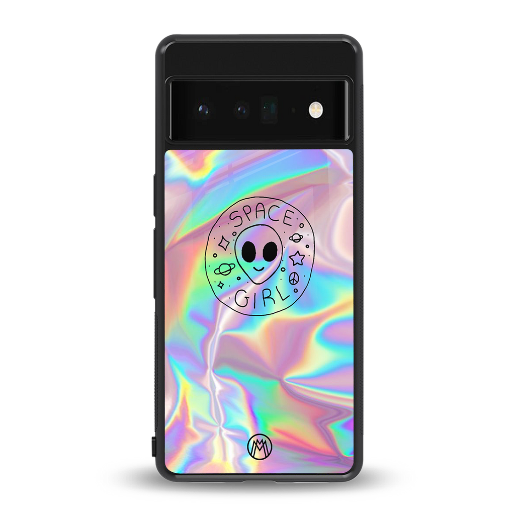 colorful alien back phone cover | glass case for google pixel 6 pro