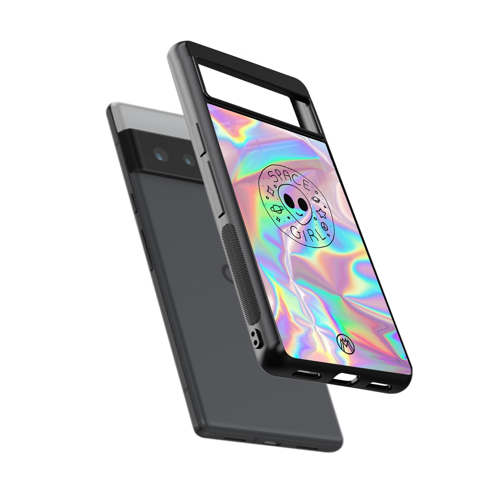 colorful alien back phone cover | glass case for google pixel 6 pro