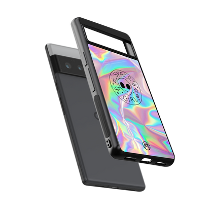 colorful alien back phone cover | glass case for google pixel 6 pro