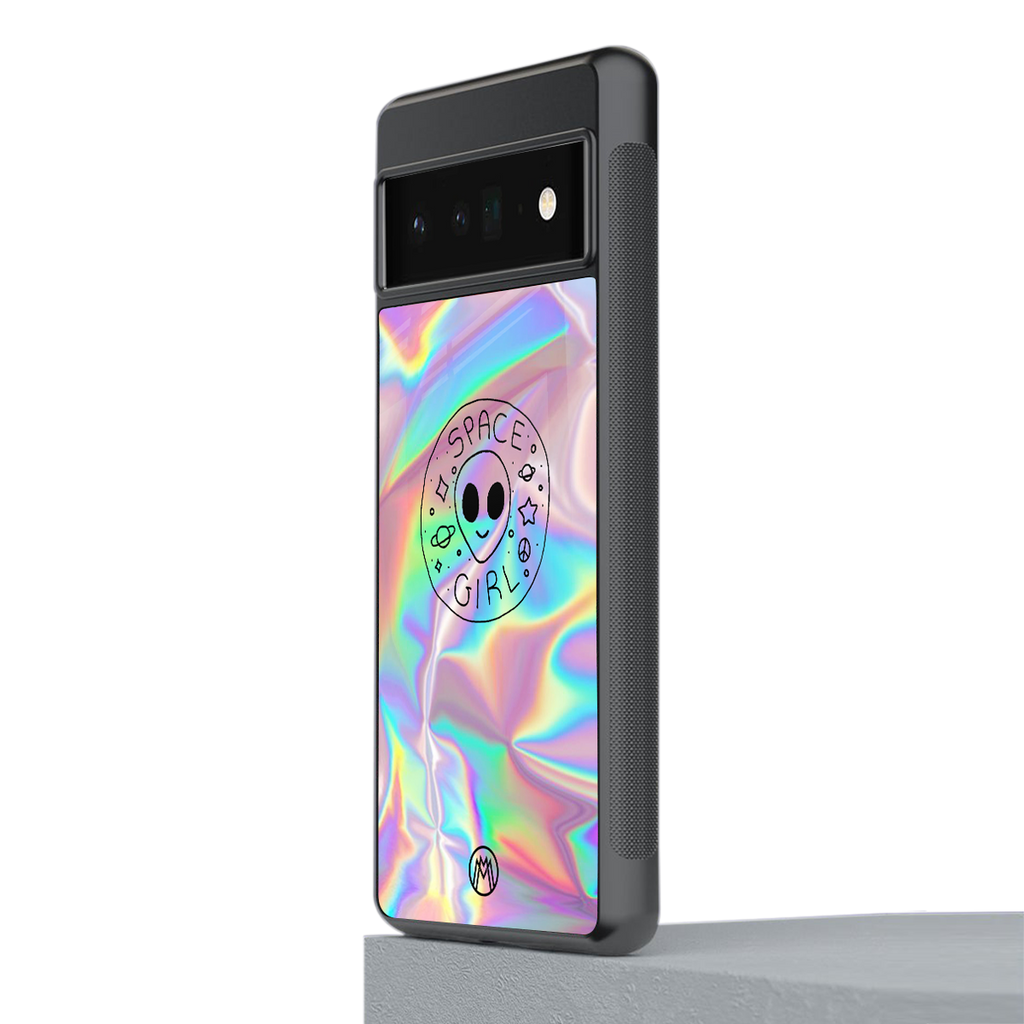 colorful alien back phone cover | glass case for google pixel 6 pro