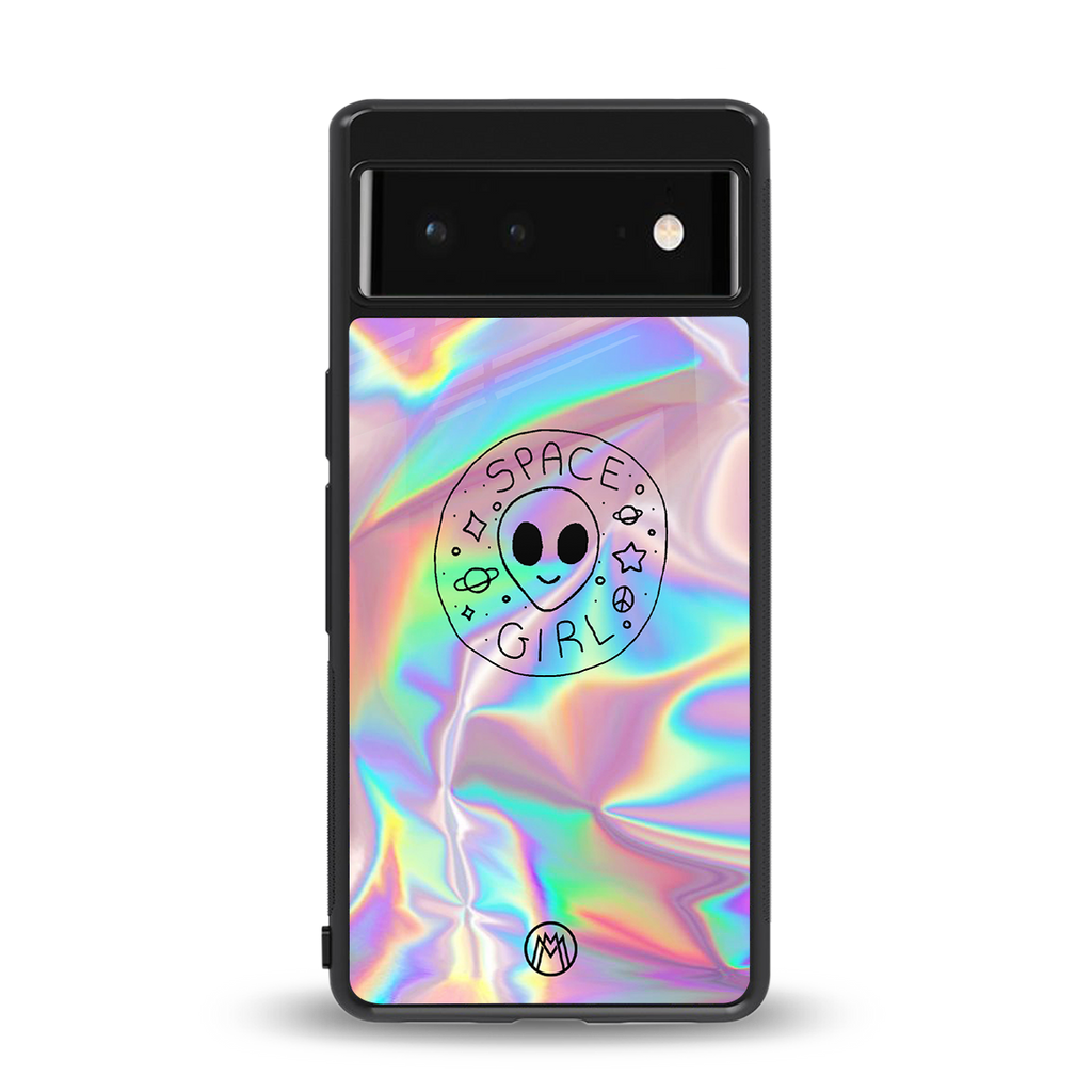 colorful alien back phone cover | glass case for google pixel 6