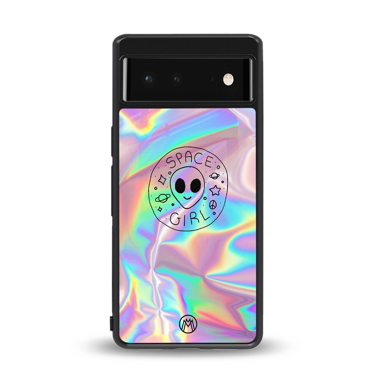 colorful alien back phone cover | glass case for google pixel 6