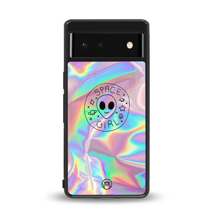 colorful alien back phone cover | glass case for google pixel 6