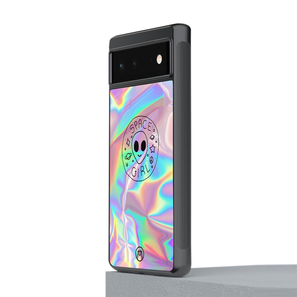 colorful alien back phone cover | glass case for google pixel 6