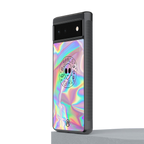colorful alien back phone cover | glass case for google pixel 6
