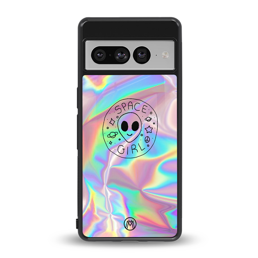 colorful alien back phone cover | glass case for google pixel 7 pro