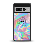 colorful alien back phone cover | glass case for google pixel 7 pro
