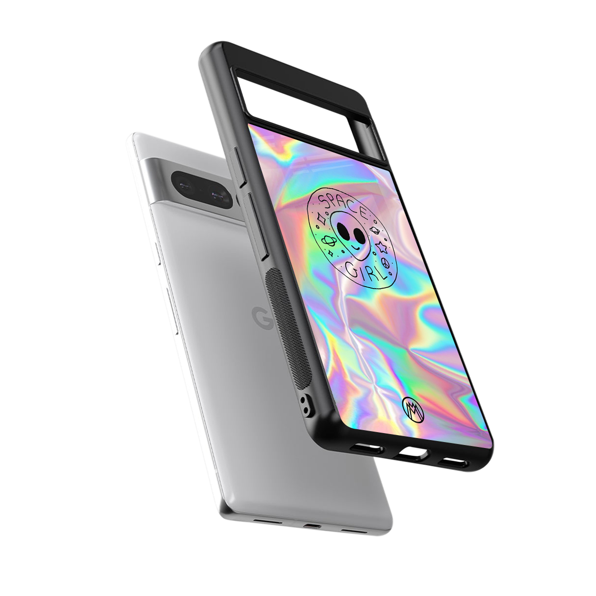 colorful alien back phone cover | glass case for google pixel 7 pro