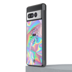 colorful alien back phone cover | glass case for google pixel 7 pro