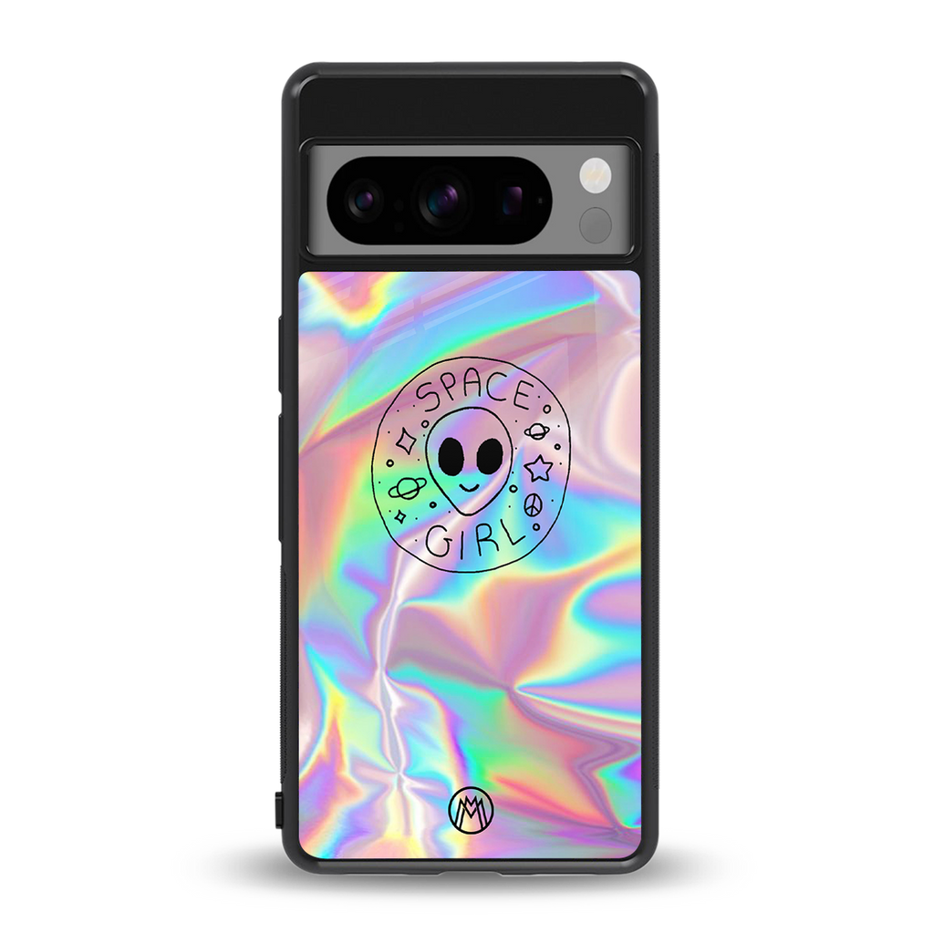 colorful alien back phone cover | glass case for google pixel 8 pro