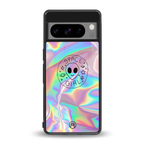 colorful alien back phone cover | glass case for google pixel 8 pro