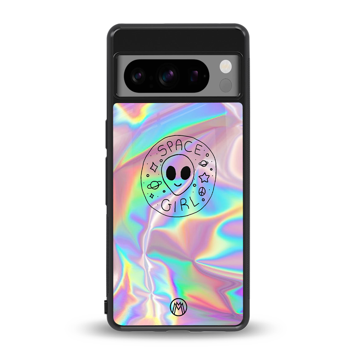 colorful alien back phone cover | glass case for google pixel 8 pro