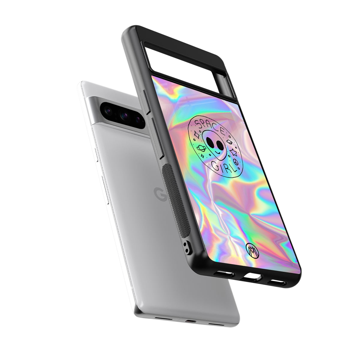 colorful alien back phone cover | glass case for google pixel 8 pro