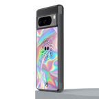 colorful alien back phone cover | glass case for google pixel 8 pro
