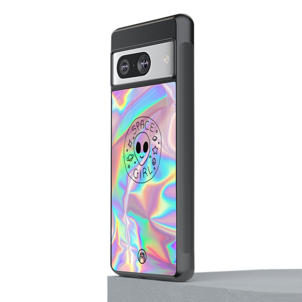 colorful alien back phone cover | glass case for Google Pixel 8