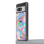 colorful alien back phone cover | glass case for Google Pixel 8