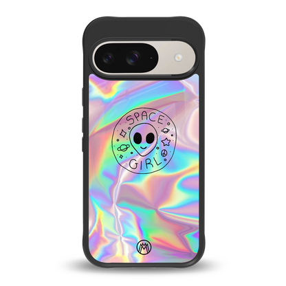 colorful alien back phone cover | glass case for google pixel 9