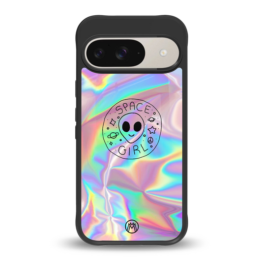 colorful alien back phone cover | glass case for google pixel 9
