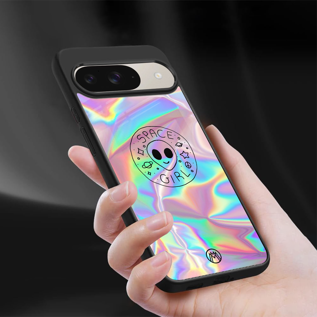 colorful alien back phone cover | glass case for google pixel 9