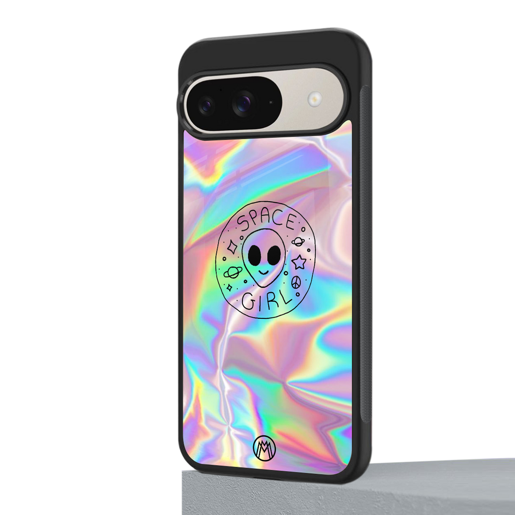colorful alien back phone cover | glass case for google pixel 9