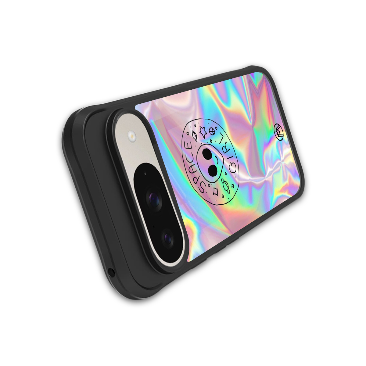 colorful alien back phone cover | glass case for google pixel 9