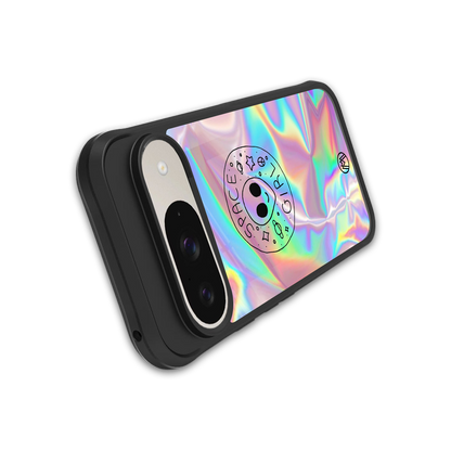 colorful alien back phone cover | glass case for google pixel 9