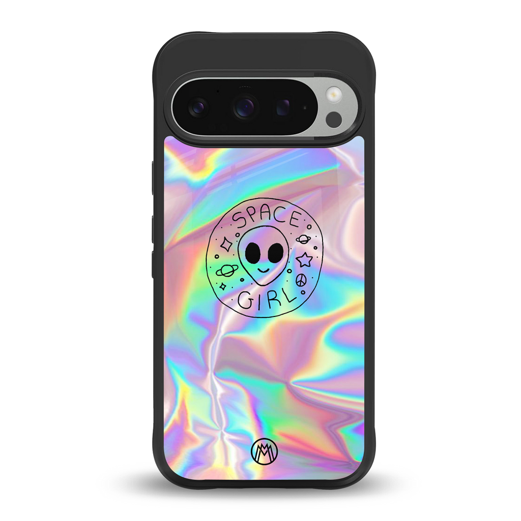 colorful alien back phone cover | glass case for google pixel 9 pro