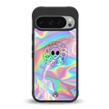 colorful alien back phone cover | glass case for google pixel 9 pro