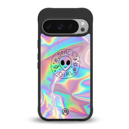 colorful alien back phone cover | glass case for google pixel 9 pro xl