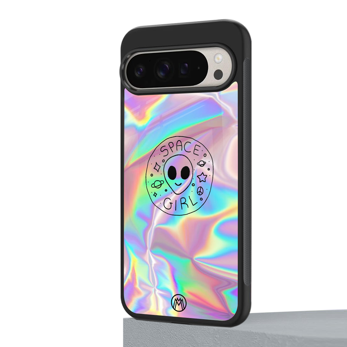 colorful alien back phone cover | glass case for google pixel 9 pro