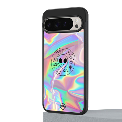 colorful alien back phone cover | glass case for google pixel 9 pro xl