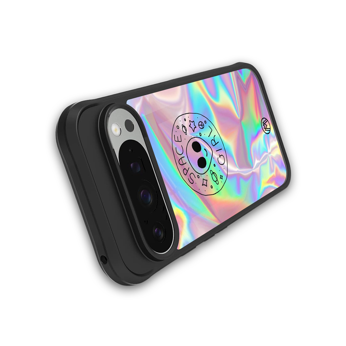 colorful alien back phone cover | glass case for google pixel 9 pro