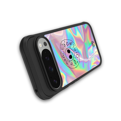 colorful alien back phone cover | glass case for google pixel 9 pro xl