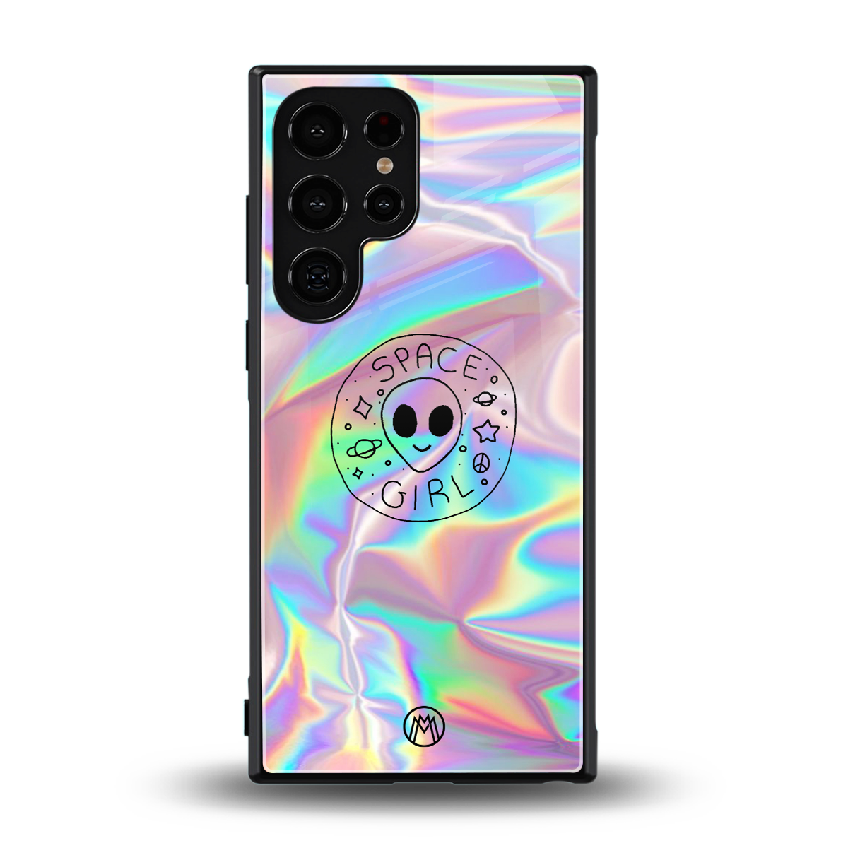 colorful alien back phone cover | glass case for samsung galaxy s24 ultra