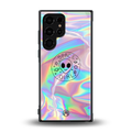 colorful alien back phone cover | glass case for samsung galaxy s23 ultra