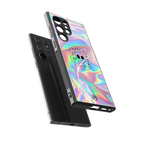 colorful alien back phone cover | glass case for samsung galaxy s24 ultra