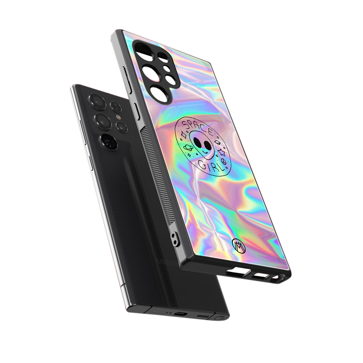 colorful alien back phone cover | glass case for samsung galaxy s24 ultra