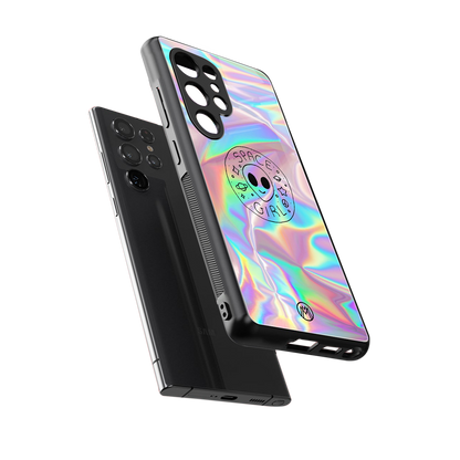 colorful alien back phone cover | glass case for samsung galaxy s25 ultra