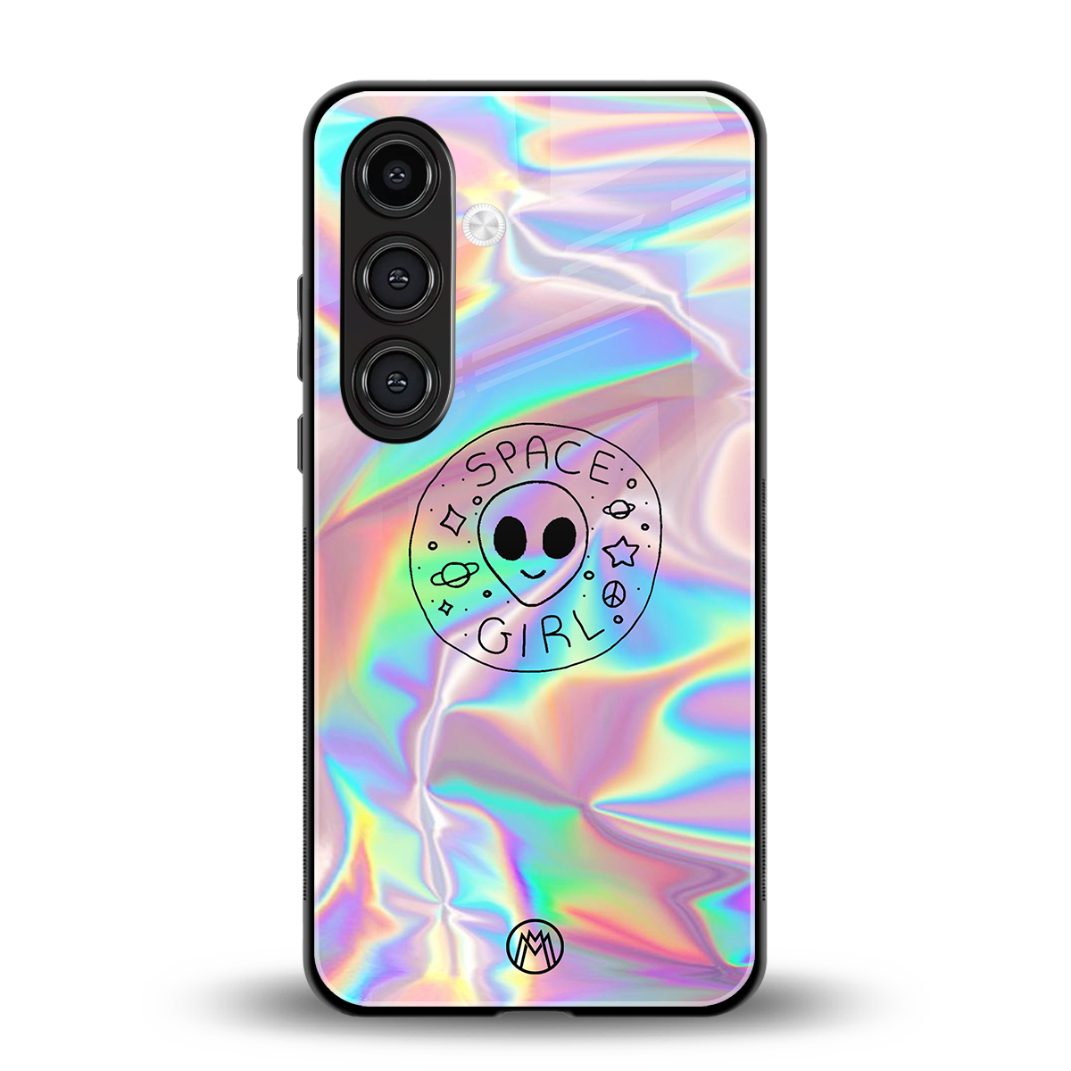 colorful alien back phone cover | glass case for samsung galaxy s24 plus