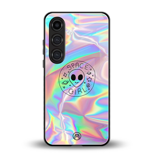 colorful alien back phone cover | glass case for samsung galaxy s23 fe