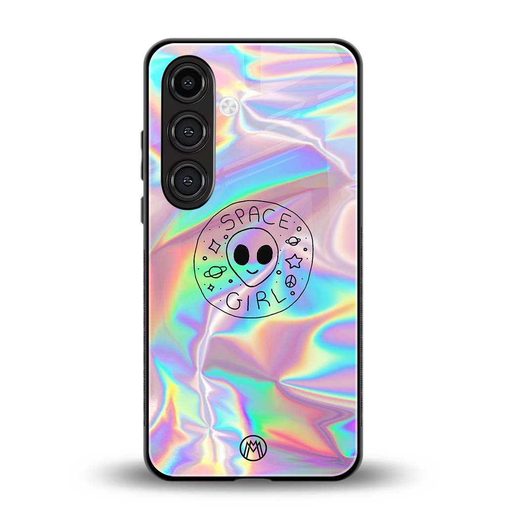 colorful alien back phone cover | glass case for samsung galaxy s24 fe
