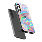 colorful alien back phone cover | glass case for samsung galaxy s24 fe
