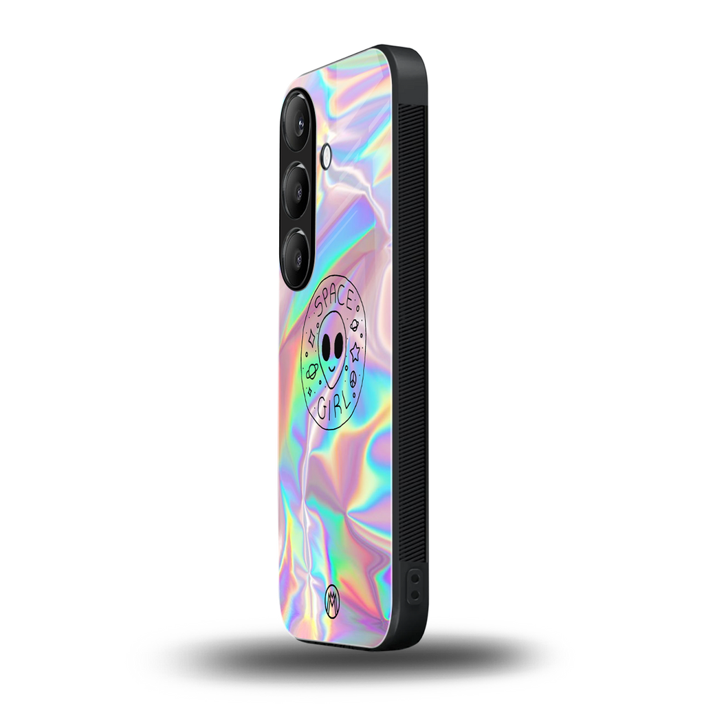 colorful alien back phone cover | glass case for samsung galaxy s24 plus