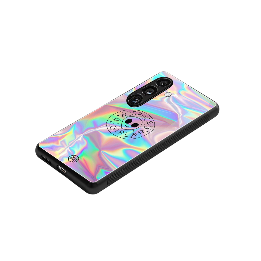 colorful alien back phone cover | glass case for samsung galaxy s25 plus