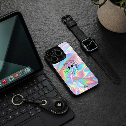 colorful alien back phone cover | glass case for iphone 13 pro max