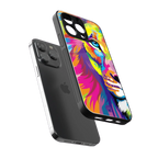 colourful fierce lion back phone cover | glass case for iphone 13 pro