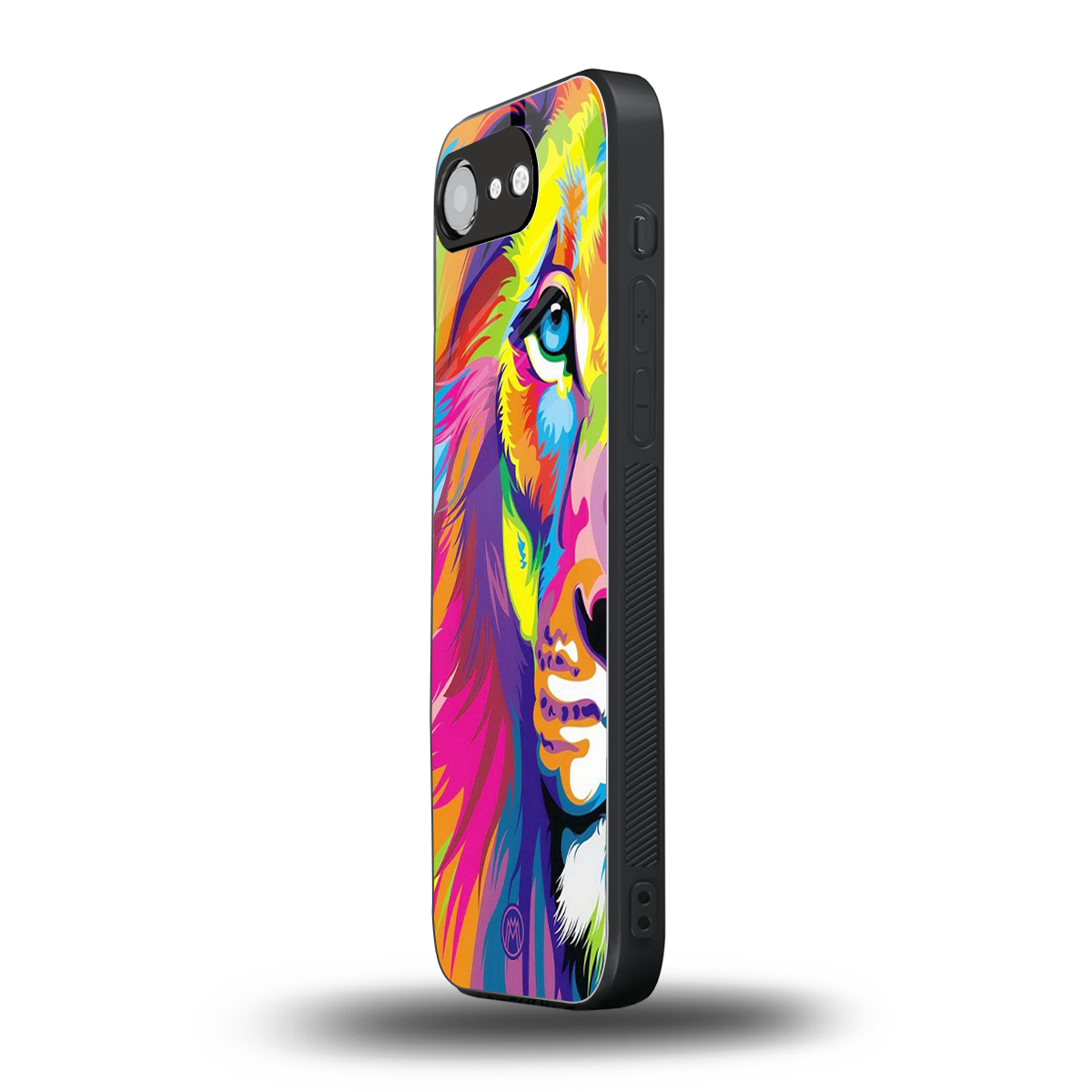 colourful fierce lion back phone cover | glass case for iphone 16e
