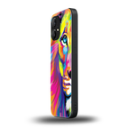 colourful fierce lion back phone cover | glass case for nothing phone 1