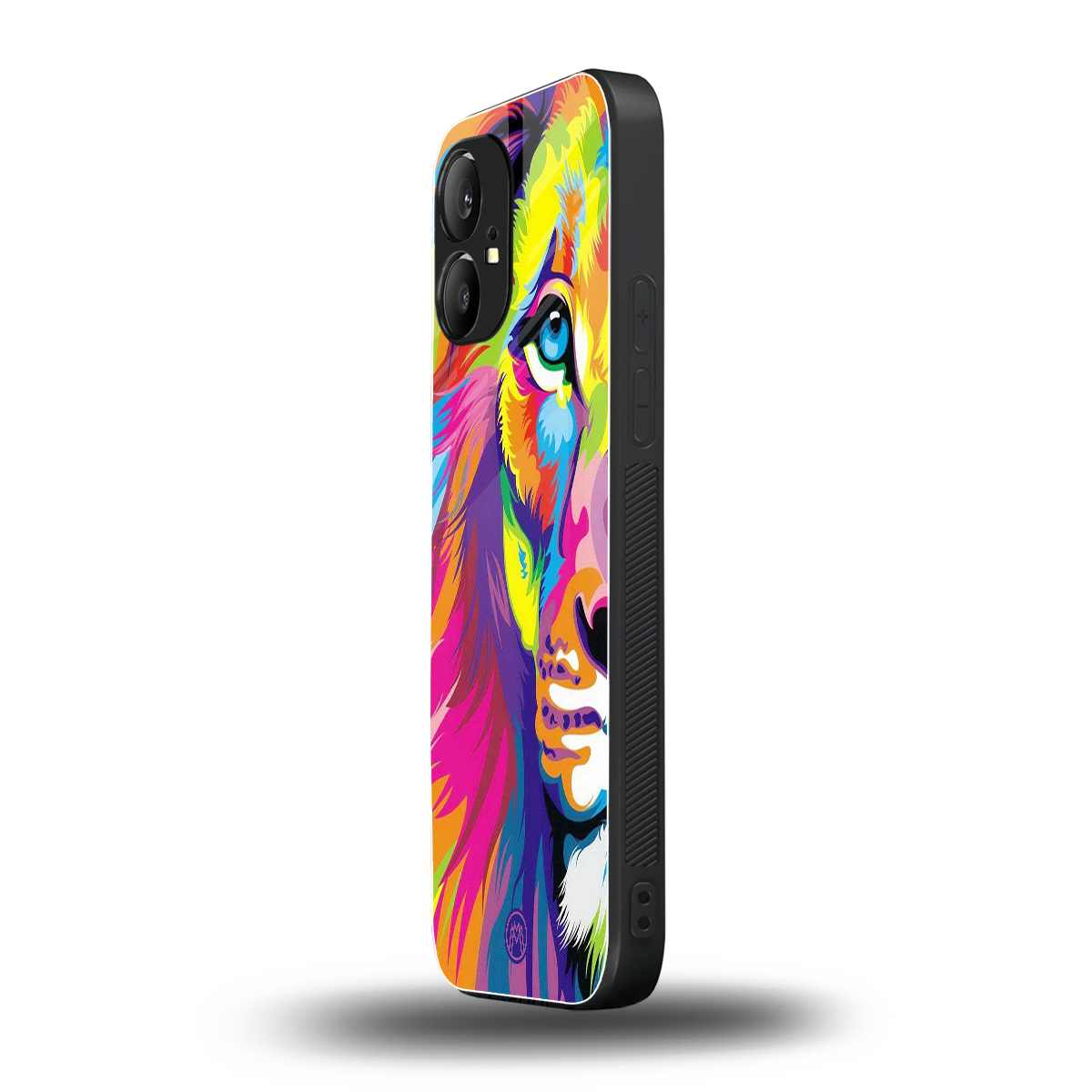 colourful fierce lion back phone cover | glass case for nothing phone 1
